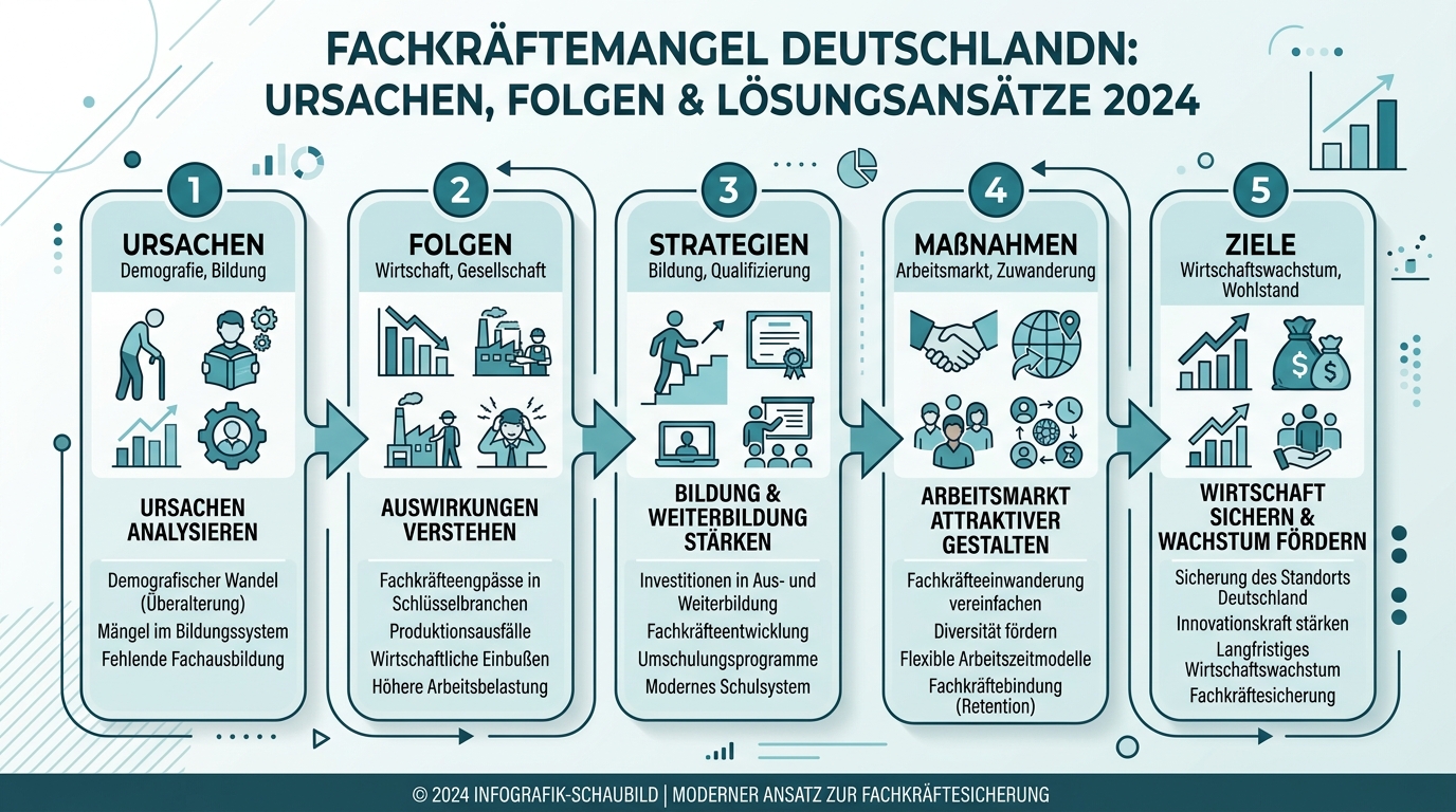 Fachkräftemangel Deutschland: Ursachen, Folgen & Lösungsansätze 2026 Infografik: fachkräftemangel deutschland