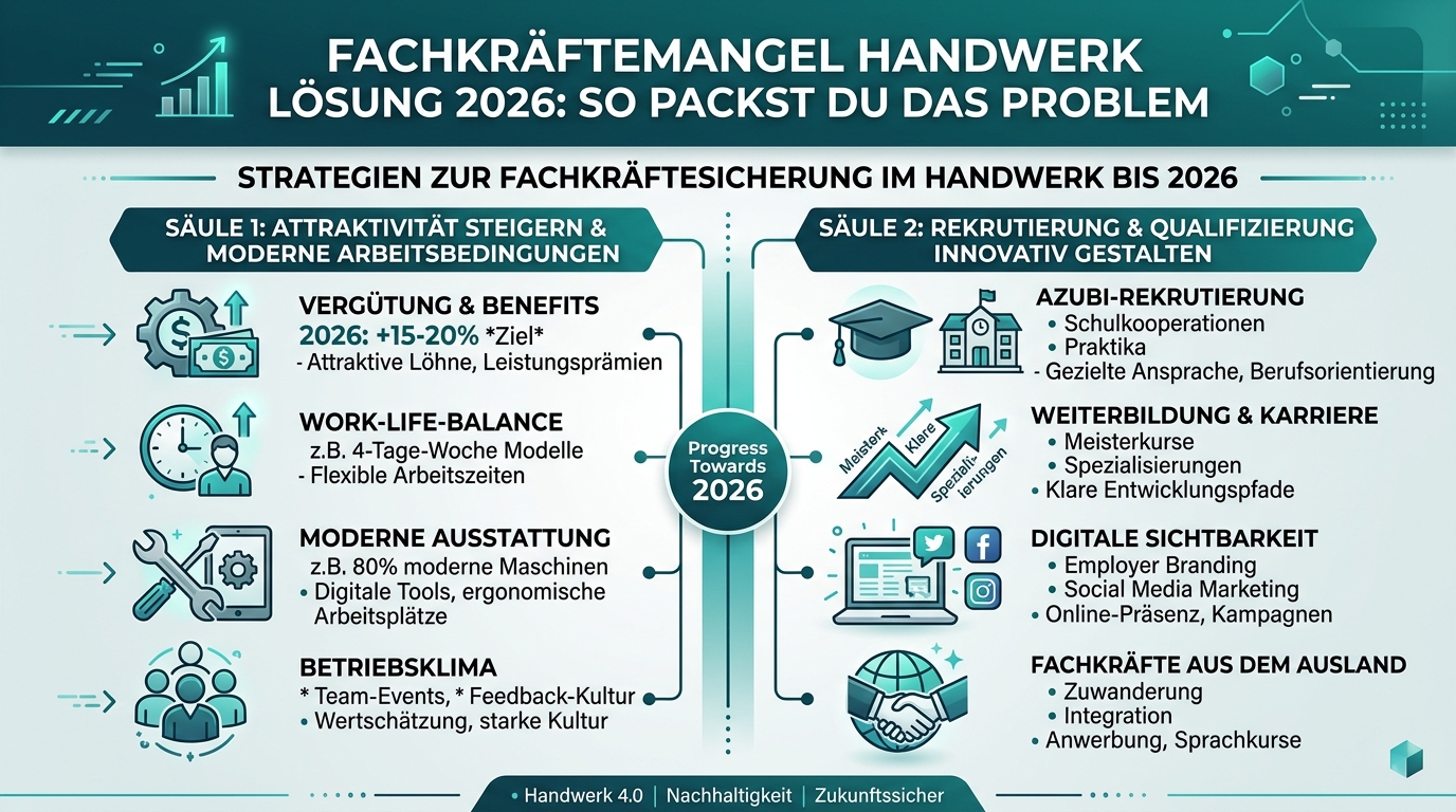Infografik: fachkräftemangel handwerk lösung