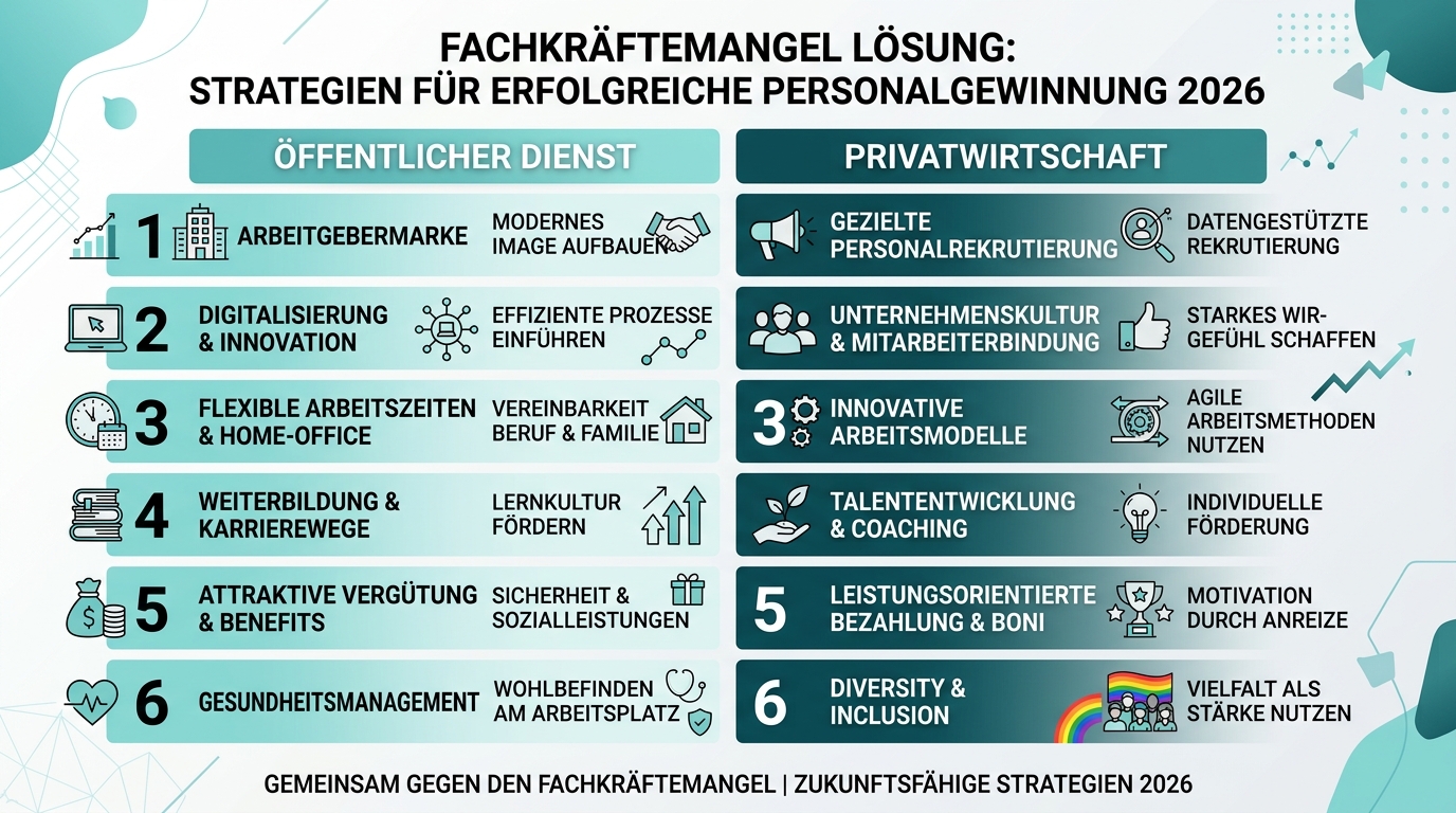 Fachkräftemangel Lösung: Strategien für erfolgreiche Personalgewinnung 2026 Infografik: fachkräftemangel lösung