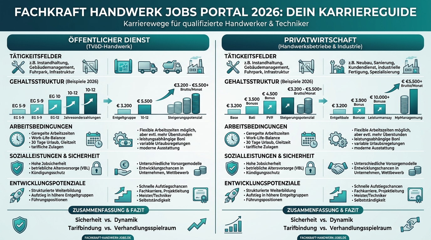 Infografik: fachkraft handwerk jobs portal