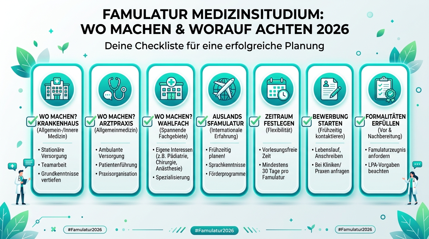 Infografik: famulatur medizinstudium wo machen
