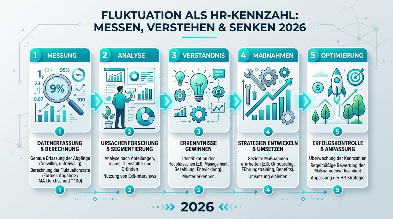 Fluktuation als HR-Kennzahl: Messen, verstehen & senken 2026 Infografik: fluktuation hr kennzahl