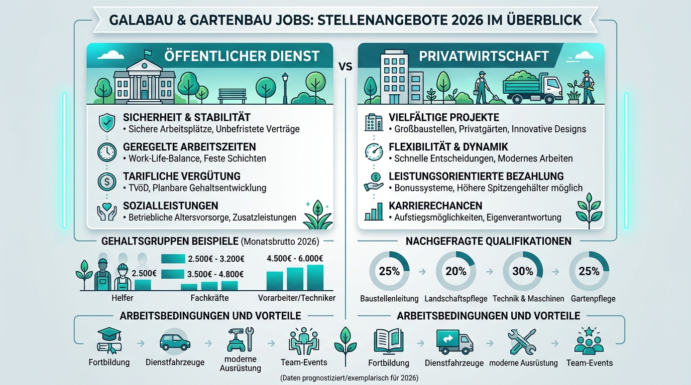 Infografik: galabau gartenbau jobs stellenangebote