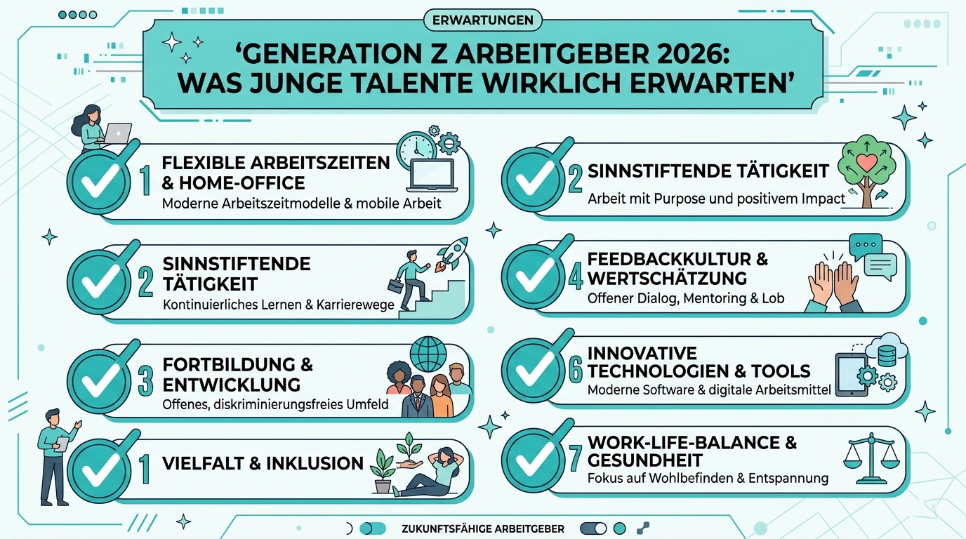 Generation Z Arbeitgeber 2026: Was junge Talente wirklich erwarten Infografik: generation z arbeitgeber