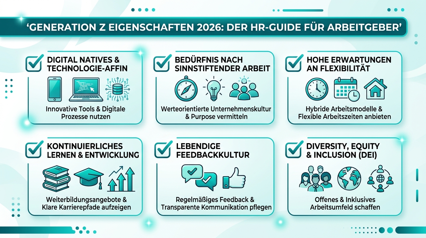 Generation Z Eigenschaften 2026: Der HR-Guide für Arbeitgeber Infografik: generation z eigenschaften