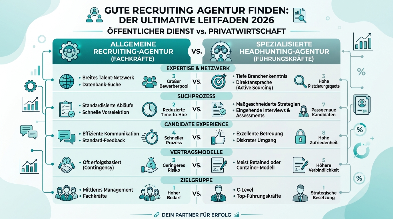 Gute Recruiting Agentur finden: Der ultimative Leitfaden 2026 Infografik: gute recruiting agentur finden