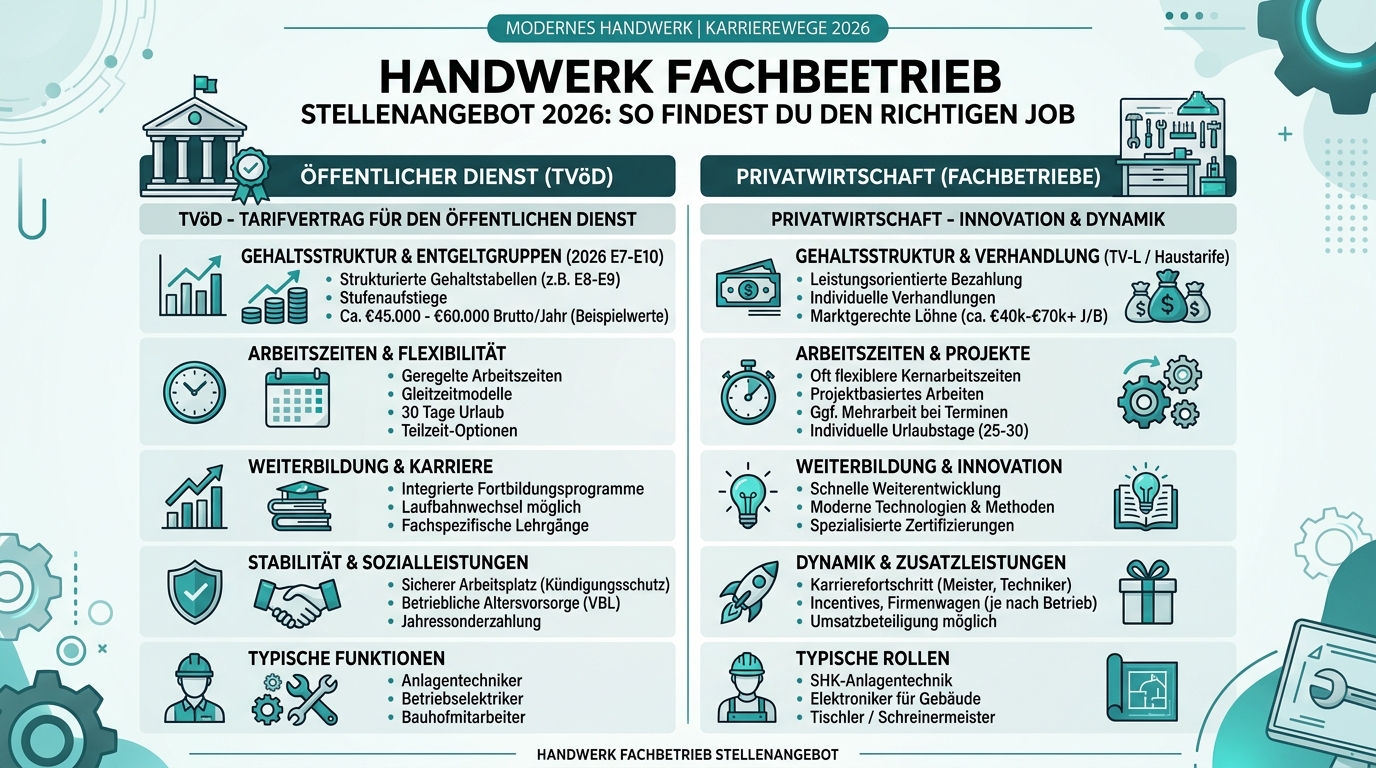 Infografik: handwerk fachbetrieb stellenangebot