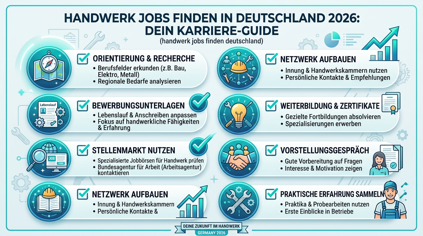 Infografik: handwerk jobs finden deutschland