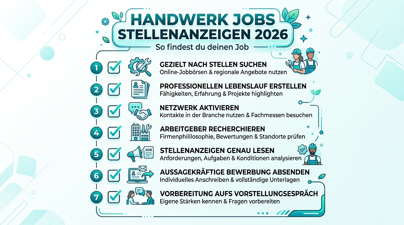 Infografik: handwerk jobs stellenanzeigen
