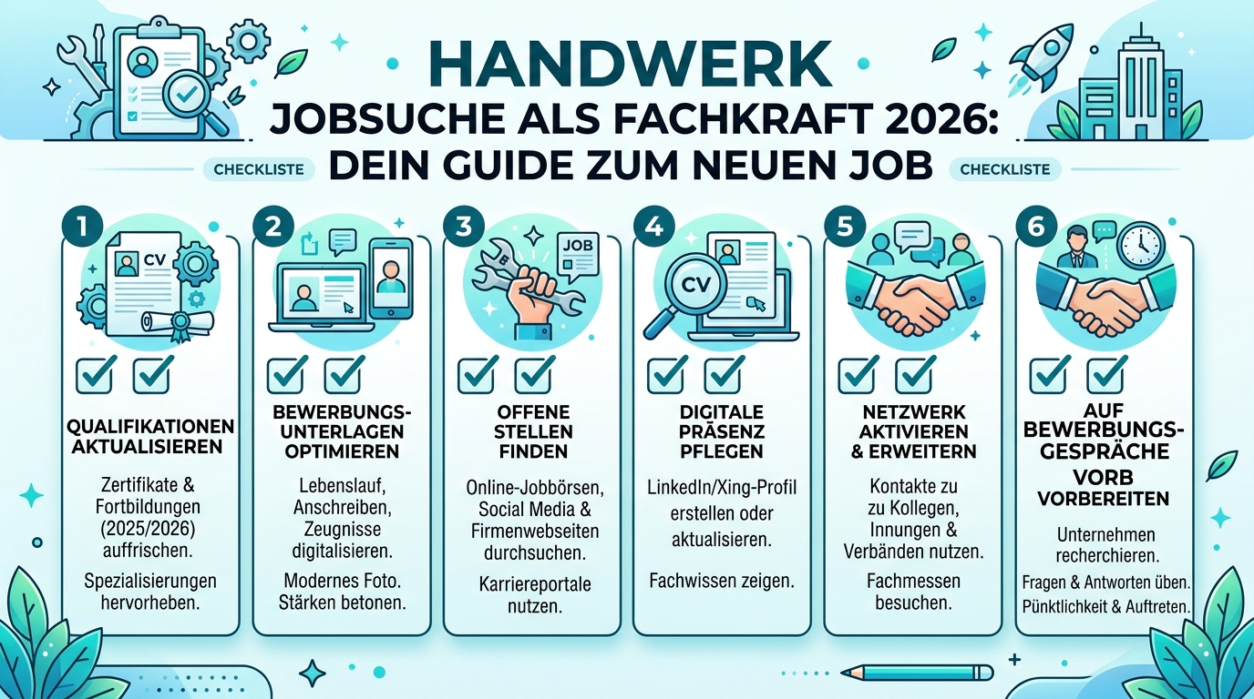 Infografik: handwerk jobsuche fachkraft