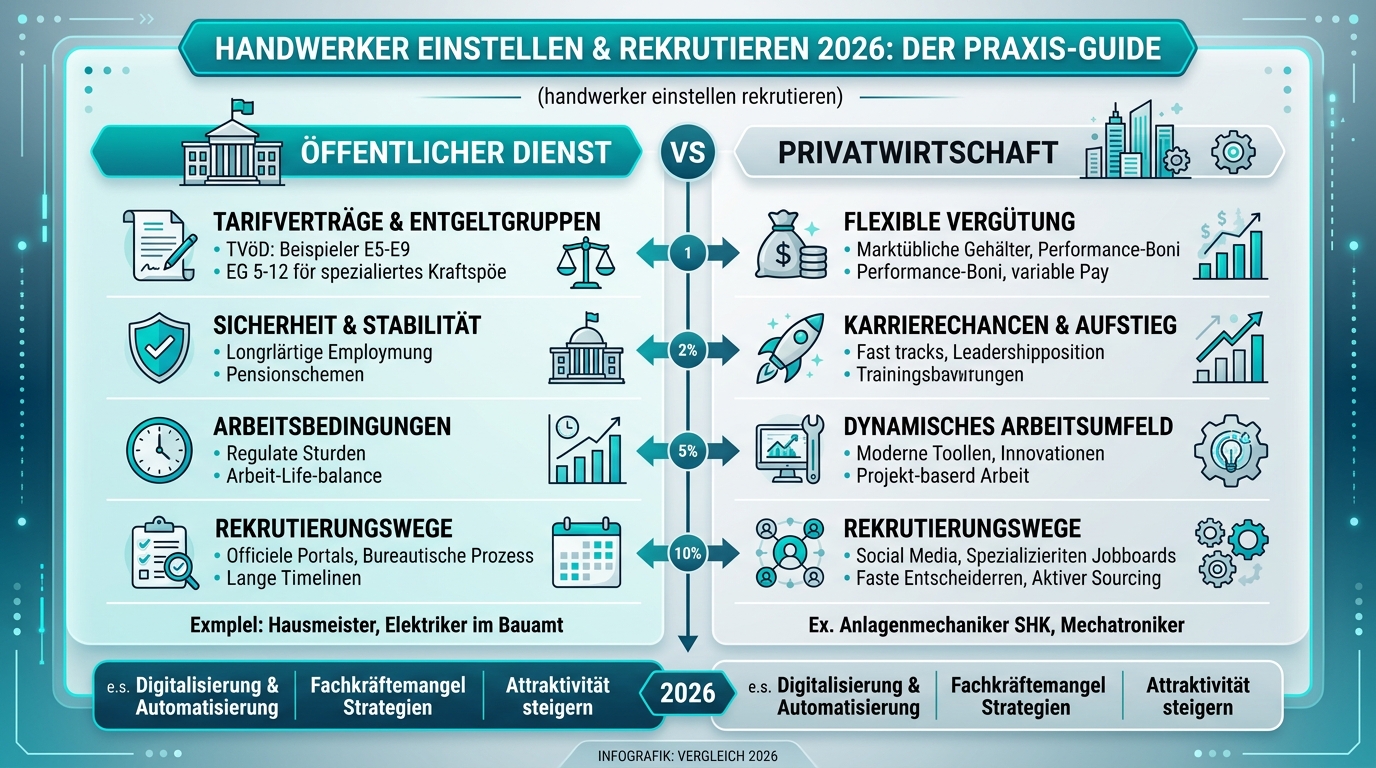 Infografik: handwerker einstellen rekrutieren