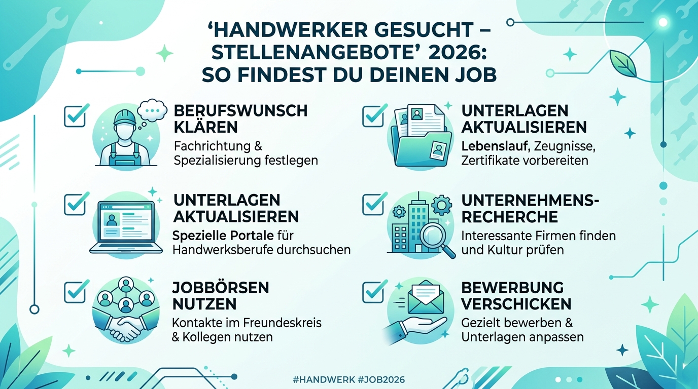 Infografik: handwerker gesucht stellenangebote
