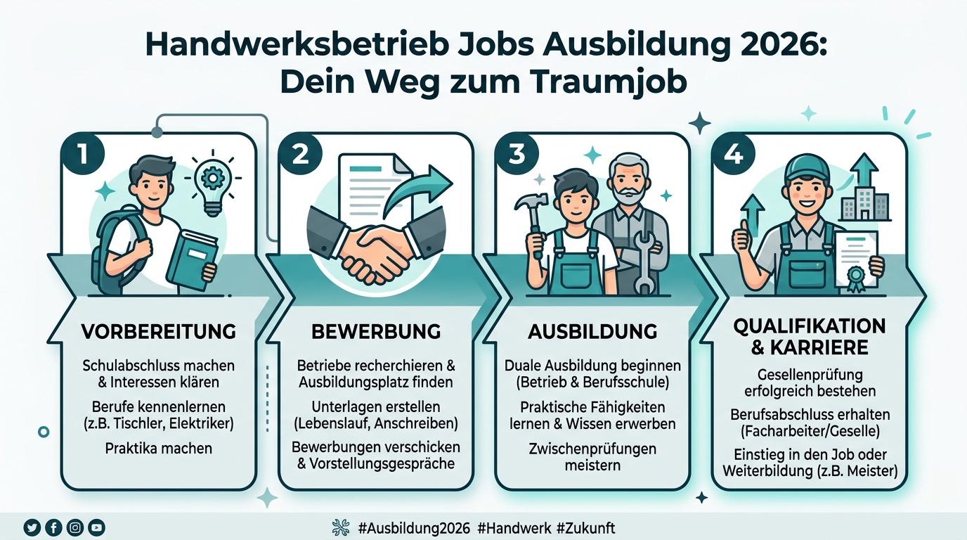 Infografik: handwerksbetrieb jobs ausbildung