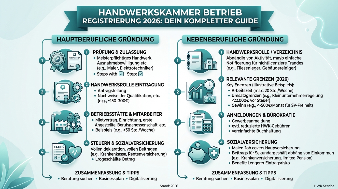 Infografik: handwerkskammer betrieb registrierung