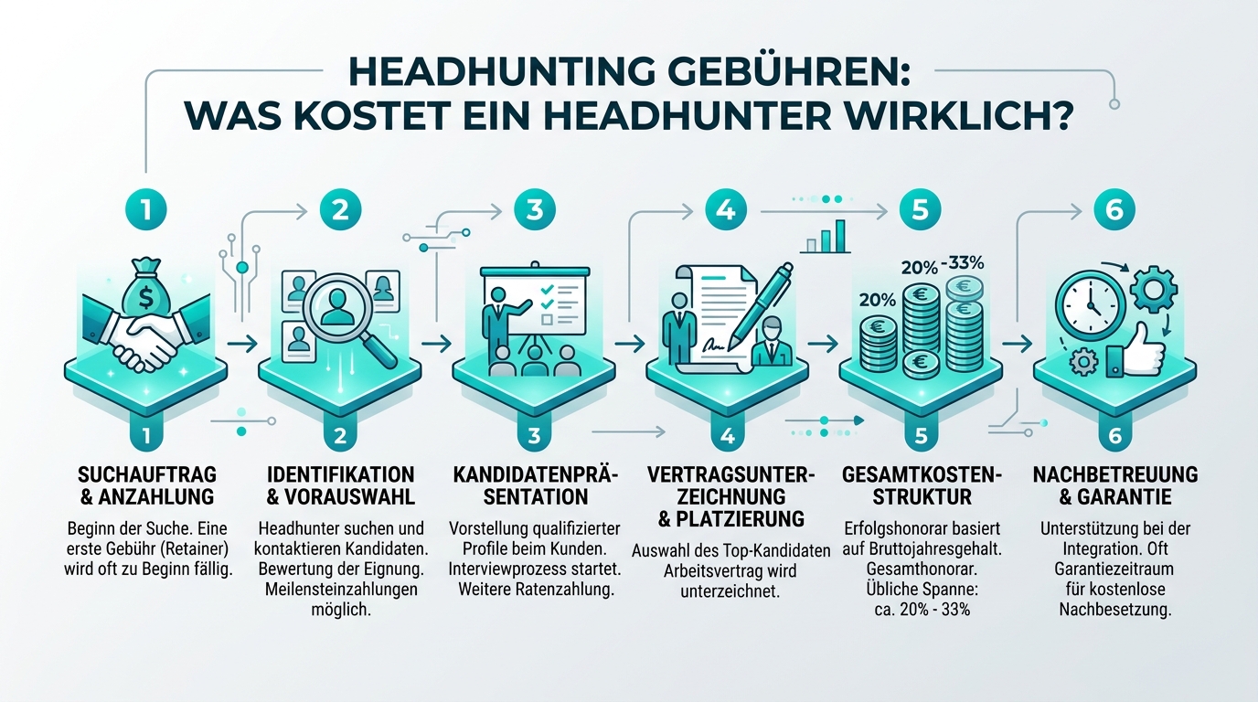Headhunting Gebühren: Was kostet ein Headhunter wirklich? Infografik: headhunting gebühren