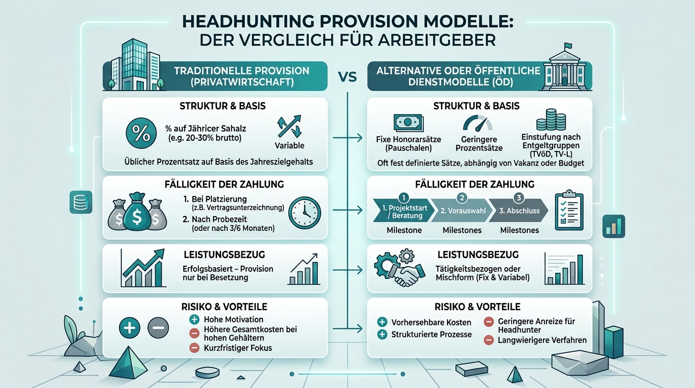 Infografik: headhunting provision modelle