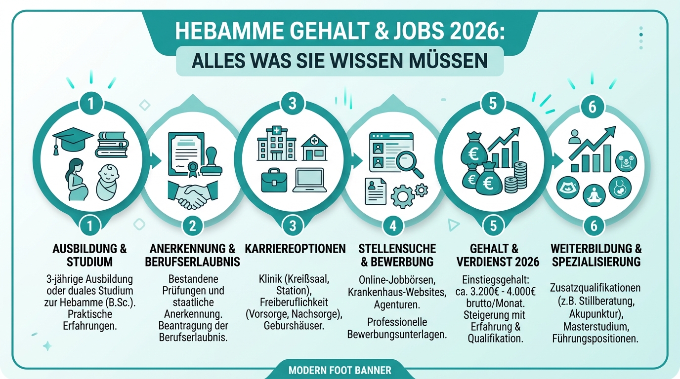Infografik: hebamme gehalt jobs