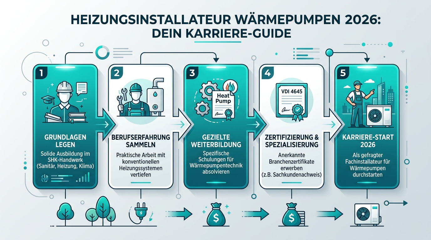 Infografik: heizungsinstallateur wärmepumpen