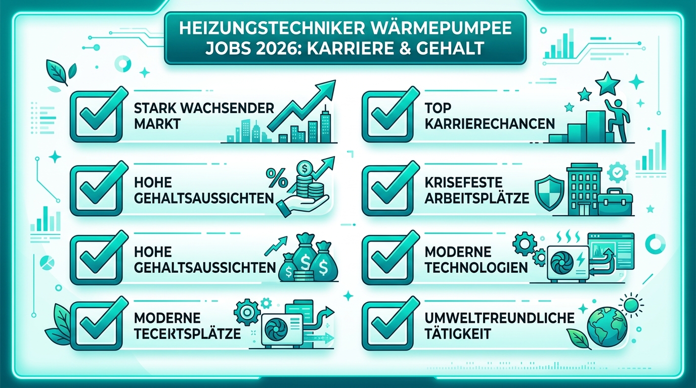 Infografik: heizungstechniker wärmepumpe jobs