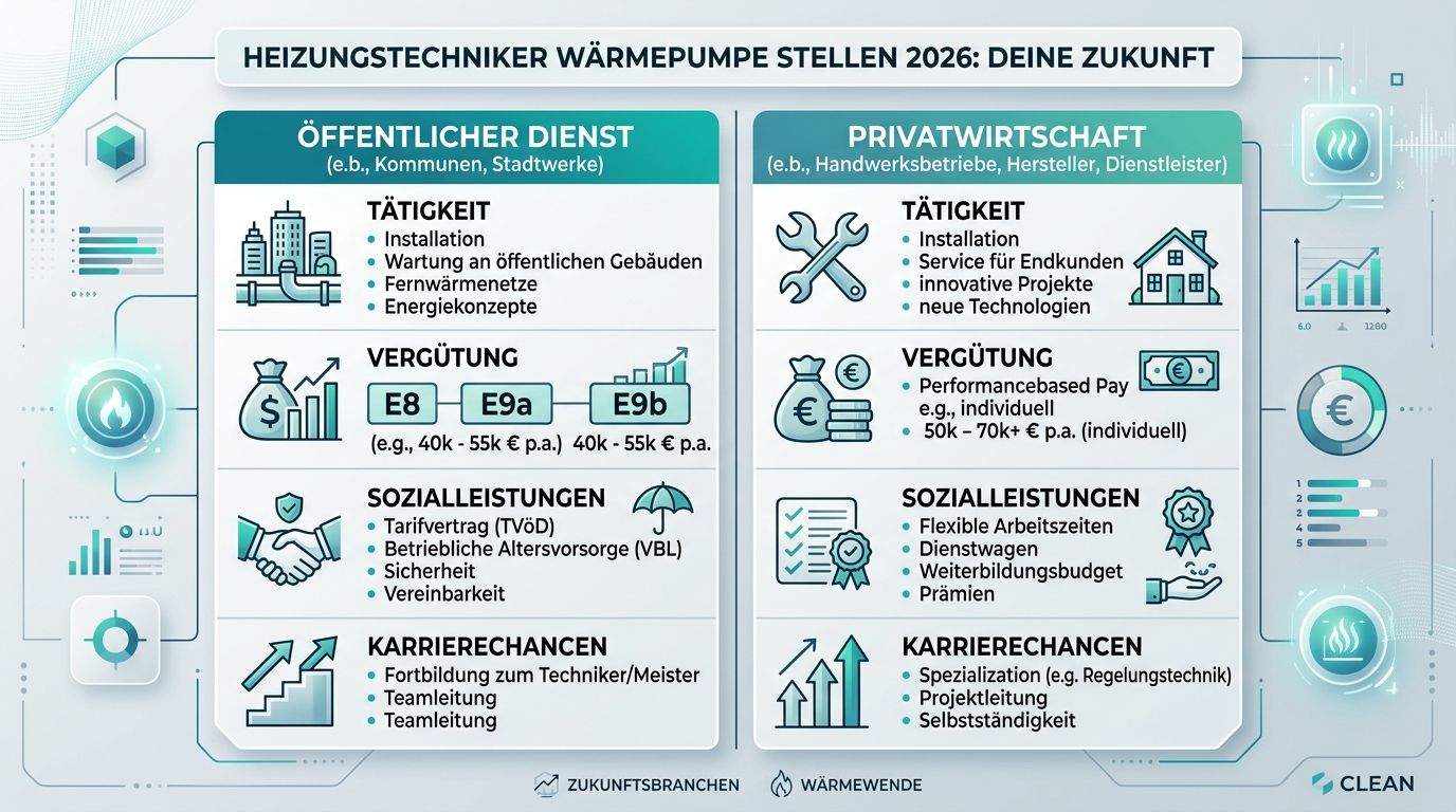 Infografik: heizungstechniker waermepumpe stellen