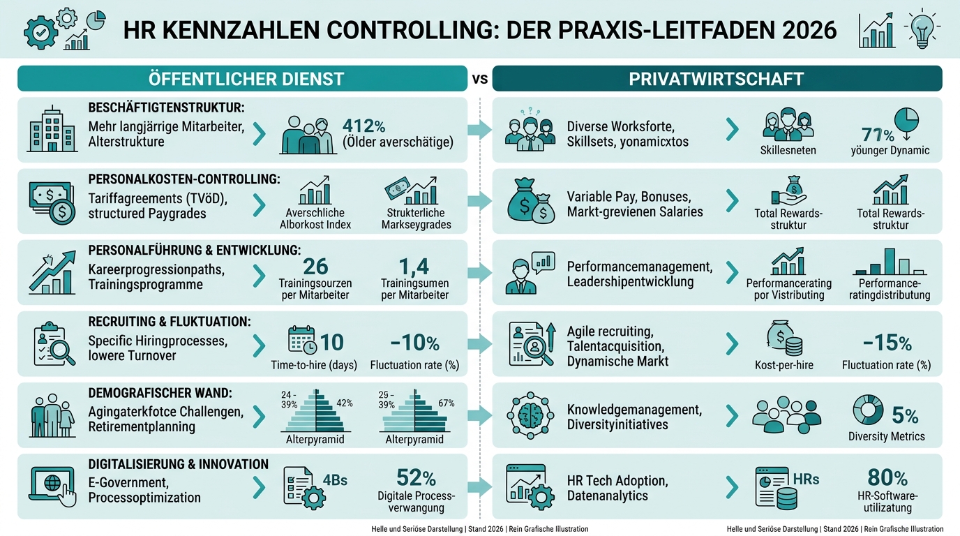 HR Kennzahlen Controlling: Der Praxis-Leitfaden 2026 Infografik: hr kennzahlen controlling