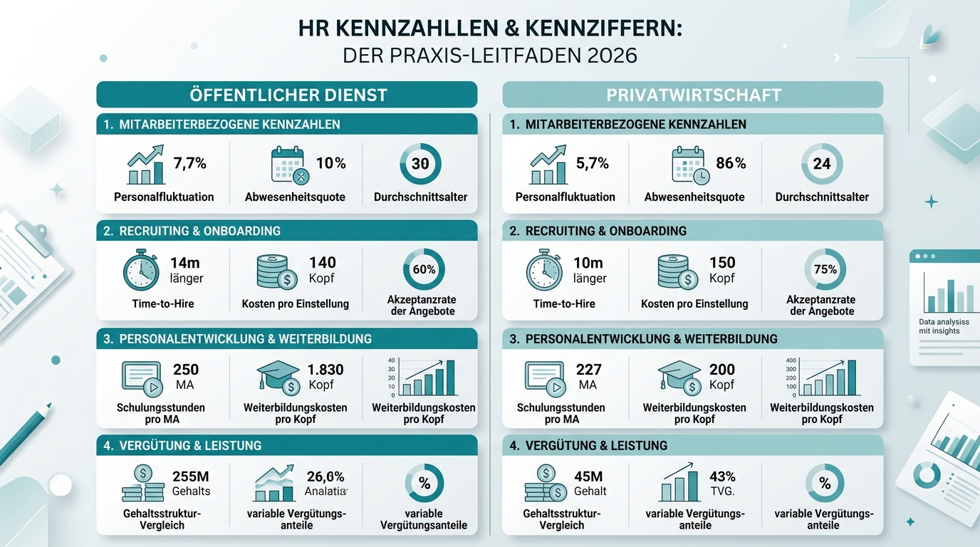 HR Kennzahlen & Kennziffern: Der Praxis-Leitfaden 2026 Infografik: hr kennzahlen kennziffern