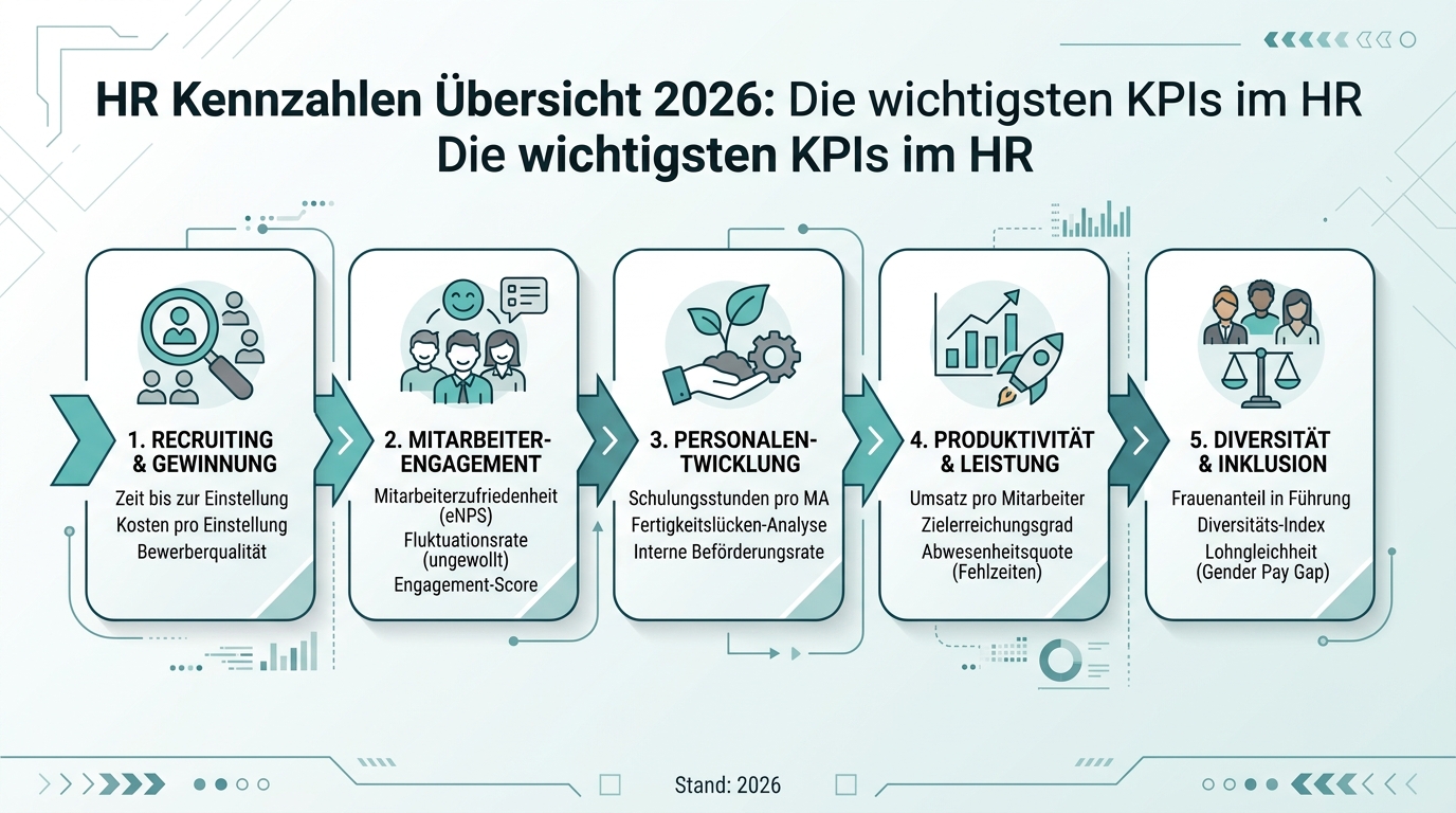 HR Kennzahlen Übersicht 2026: Die wichtigsten KPIs im HR Infografik: hr kennzahlen übersicht
