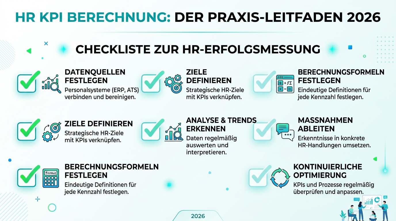 HR KPI Berechnung: Der Praxis-Leitfaden 2026 Infografik: hr kpi berechnung