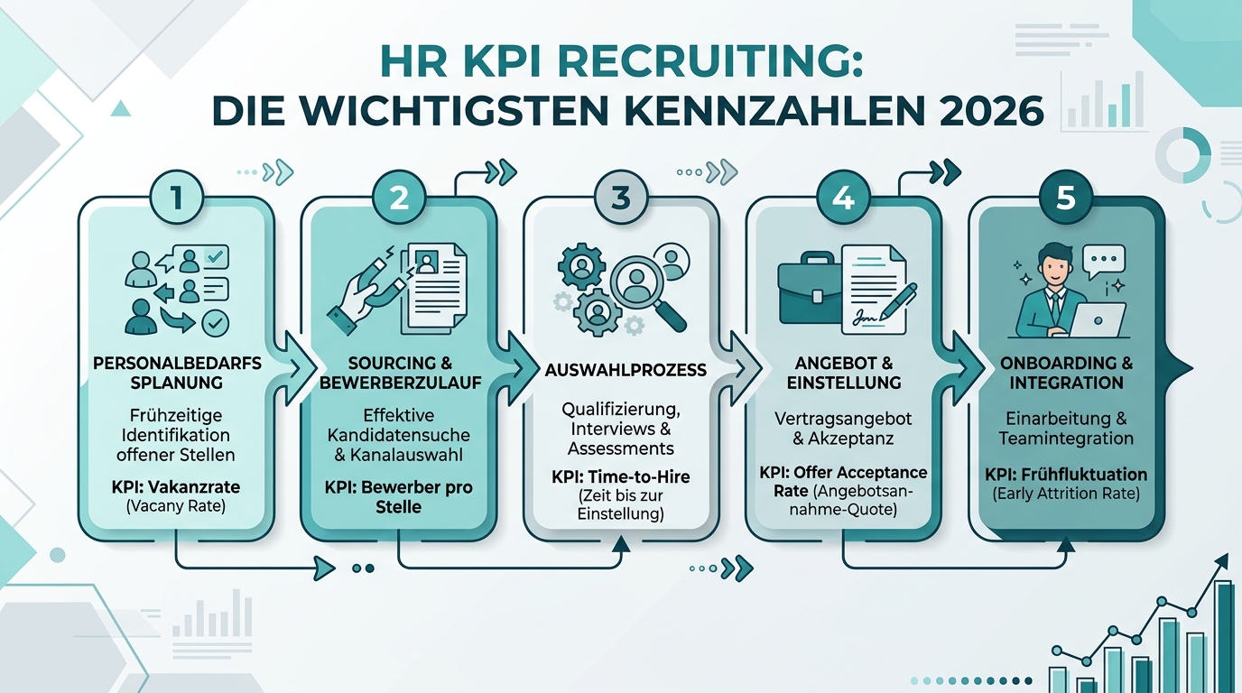HR KPI Recruiting: Die wichtigsten Kennzahlen 2026 Infografik: hr kpi recruiting