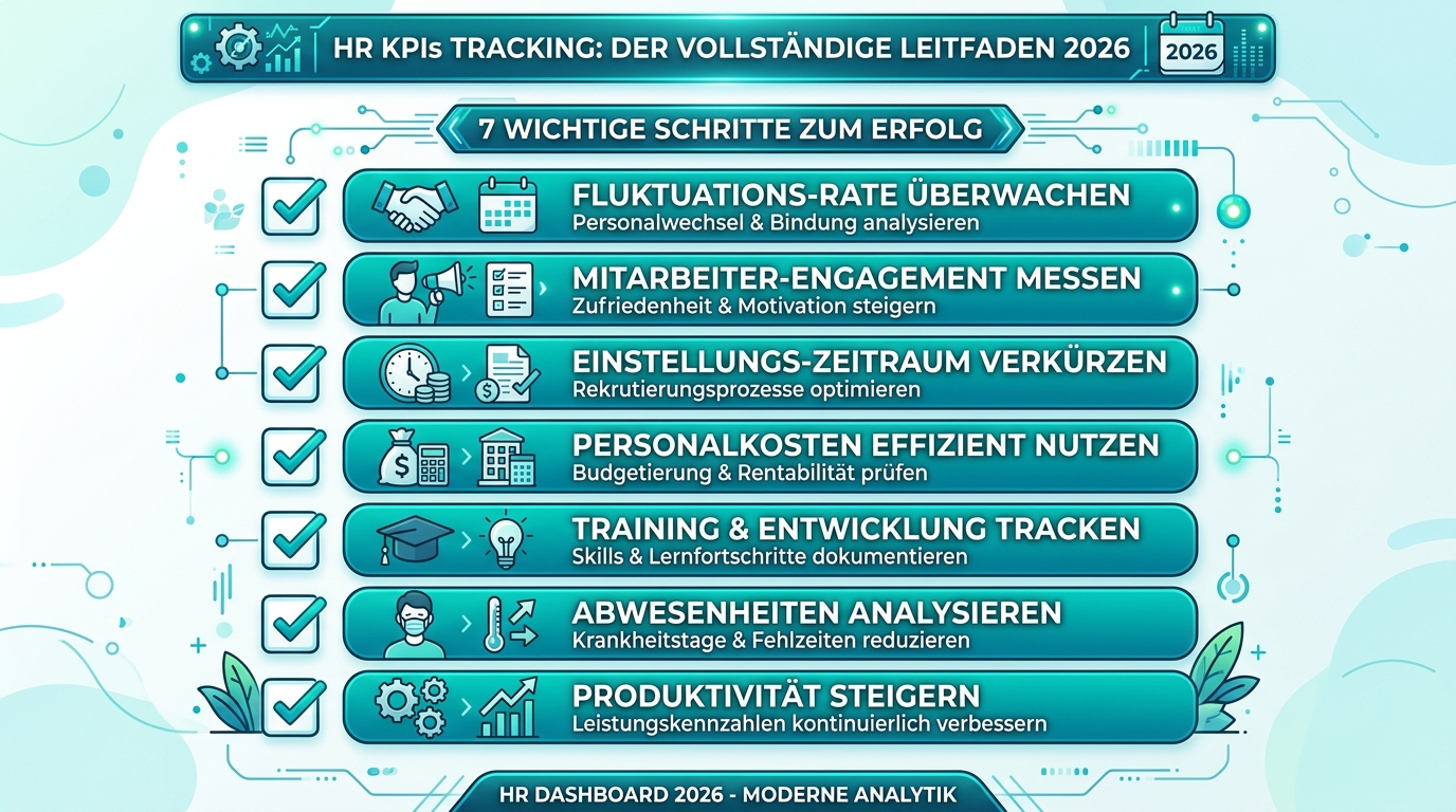 HR KPIs Tracking: Der vollständige Leitfaden 2026 Infografik: hr kpis tracking