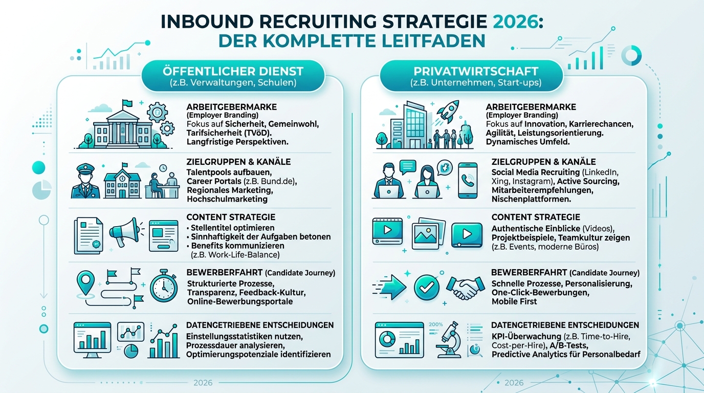 Inbound Recruiting Strategie 2026: Der komplette Leitfaden Infografik: inbound recruiting strategie