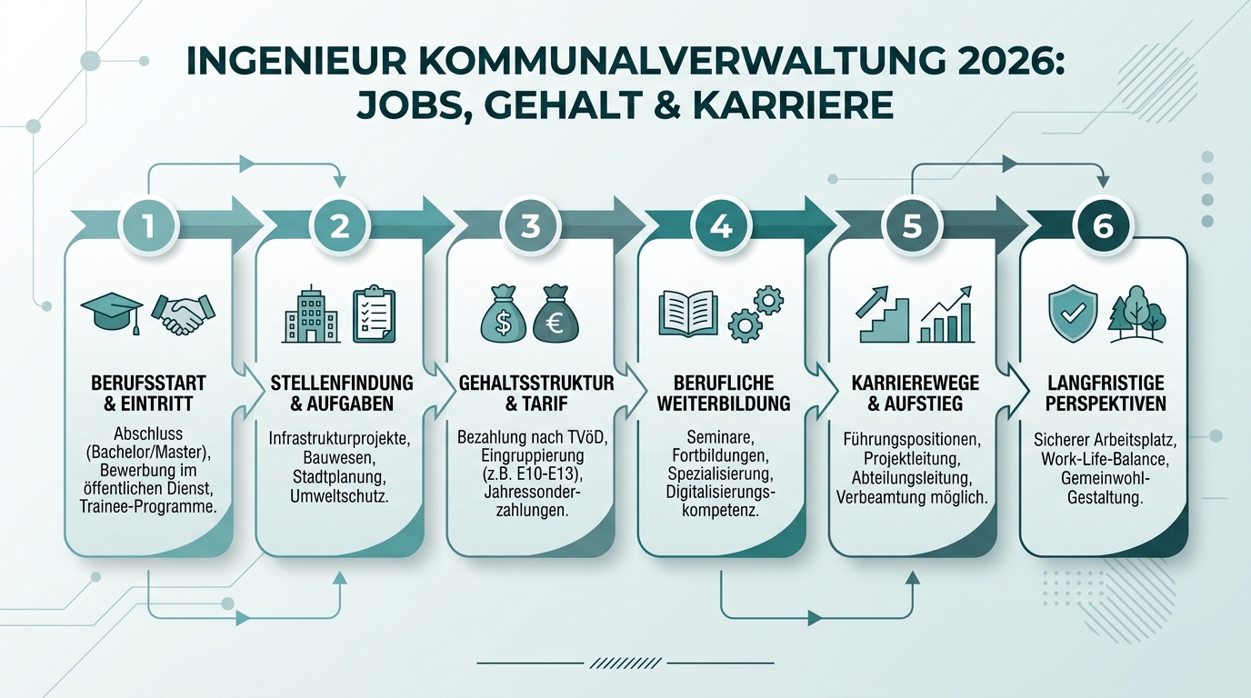 Infografik: ingenieur kommunalverwaltung