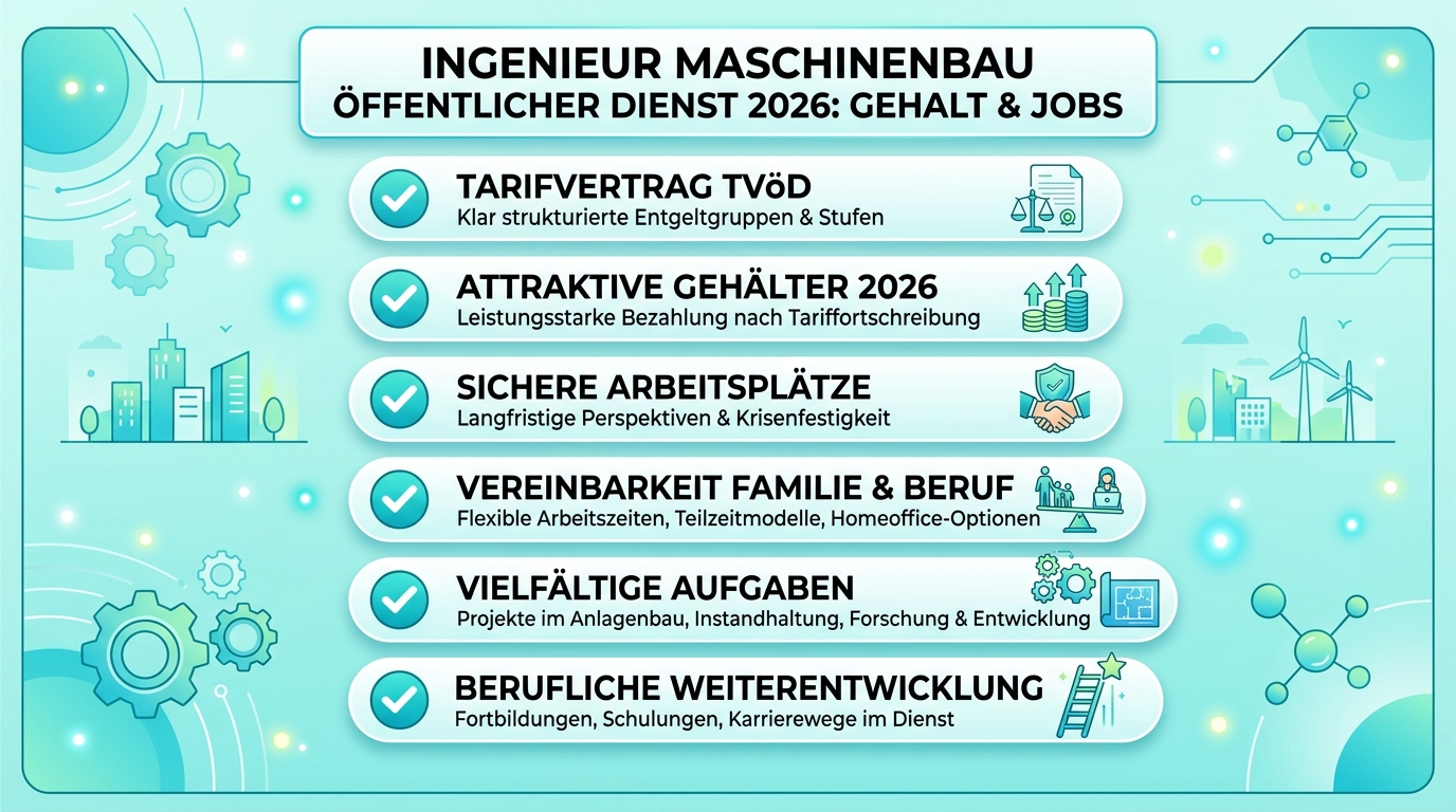 Infografik: ingenieur maschinenbau öffentlicher dienst