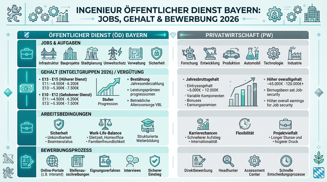 Infografik: ingenieur öffentlicher dienst bayern