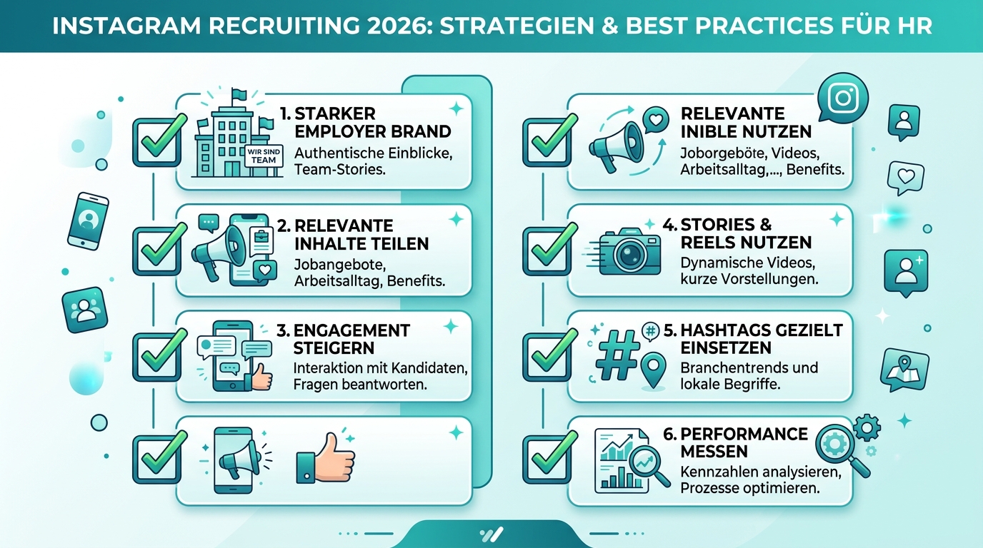 Instagram Recruiting 2026: Strategien & Best Practices für HR Infografik: instagram recruiting