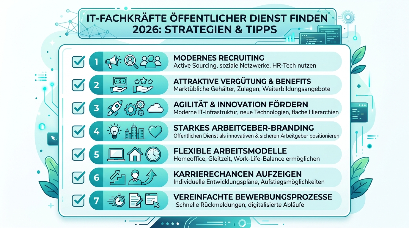 Infografik: it fachkräfte öffentlicher dienst finden