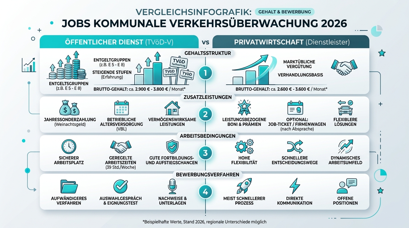 Infografik: jobs kommunale verkehrsüberwachung