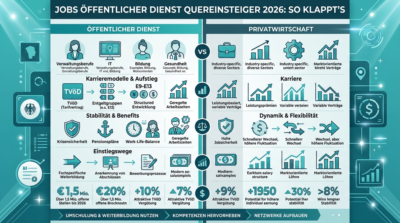 Infografik: jobs öffentlicher dienst quereinsteiger