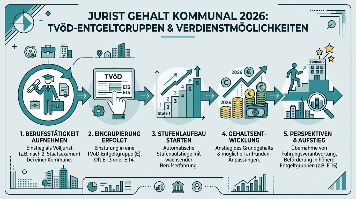Infografik: jurist gehalt kommunal