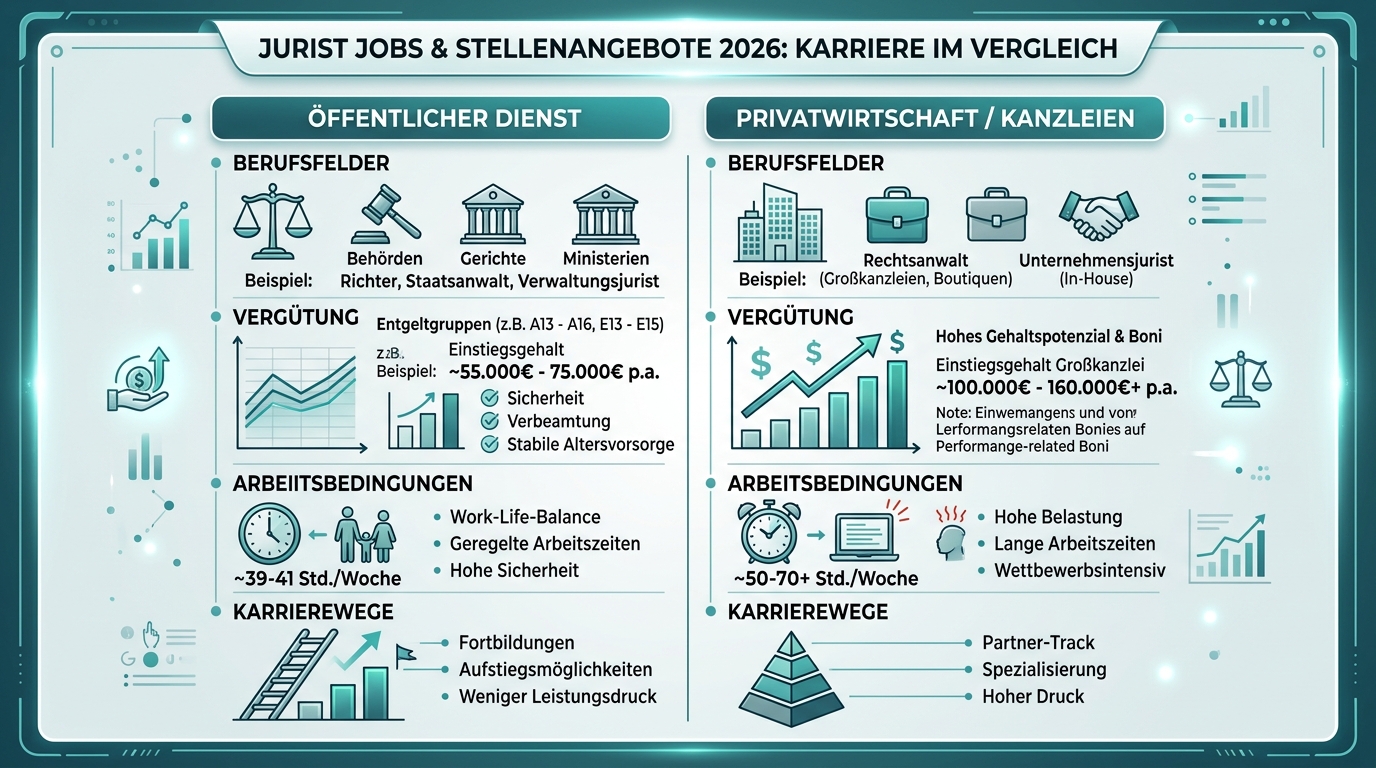 Infografik: jurist jobs stellenangebote