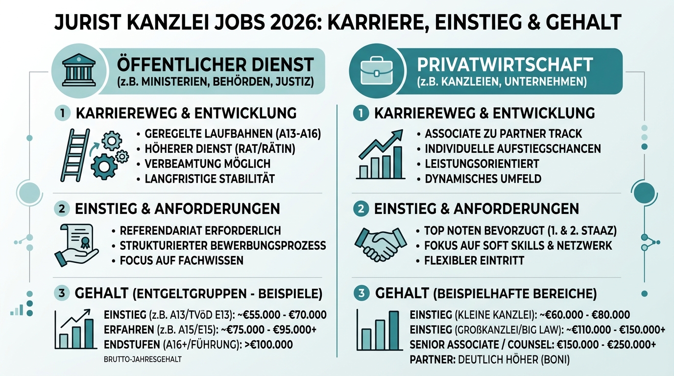 Infografik: jurist kanzlei jobs