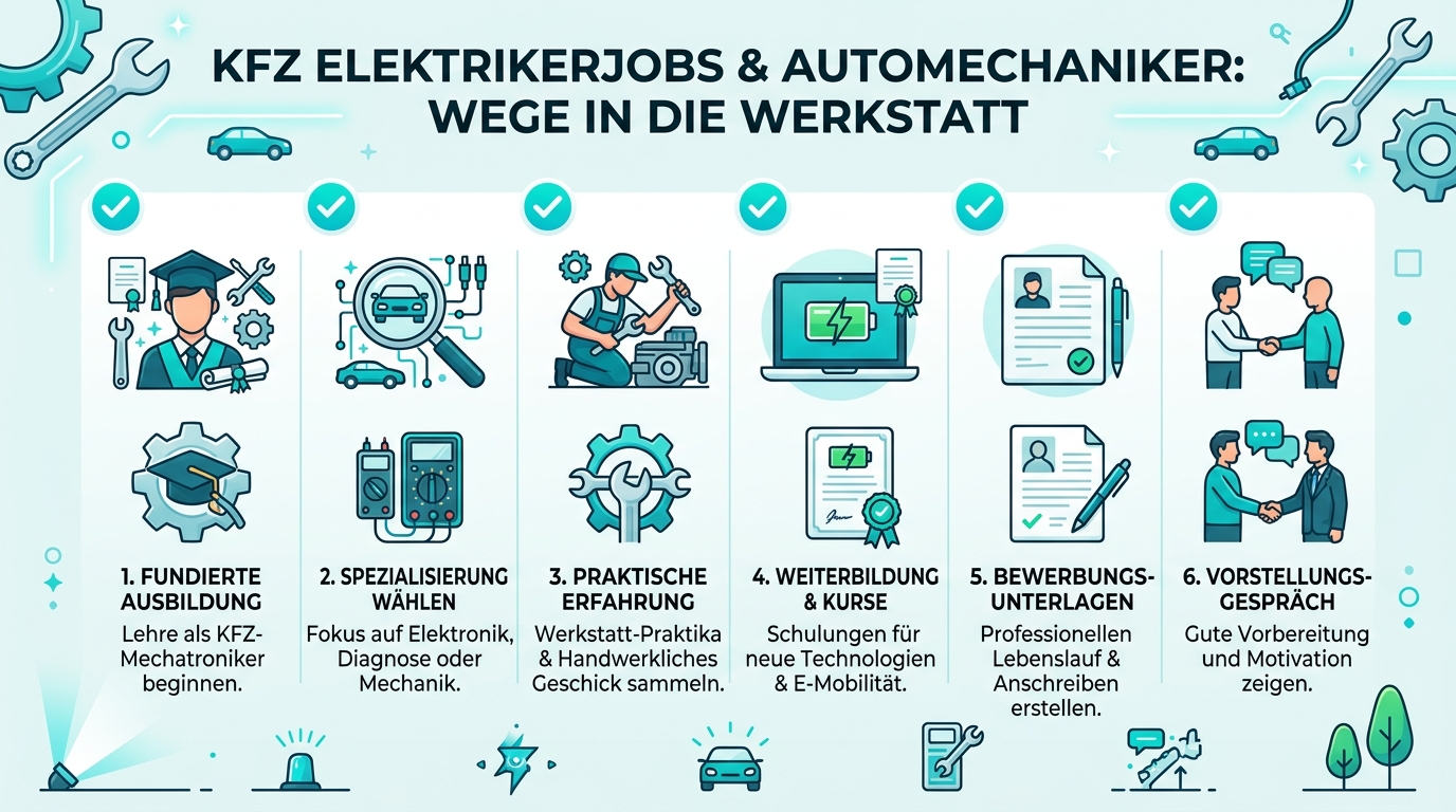 Infografik: kfz elektrikerjobs automechaniker
