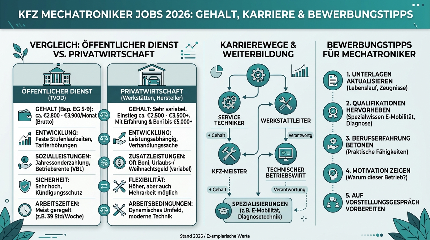 Infografik: kfz mechatroniker jobs