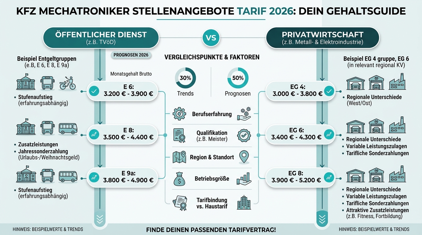 Infografik: kfz mechatroniker stellenangebote tarif