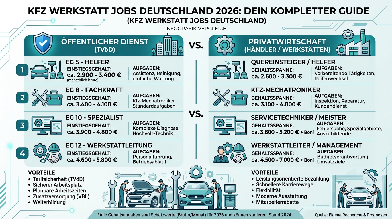 Infografik: kfz werkstatt jobs deutschland