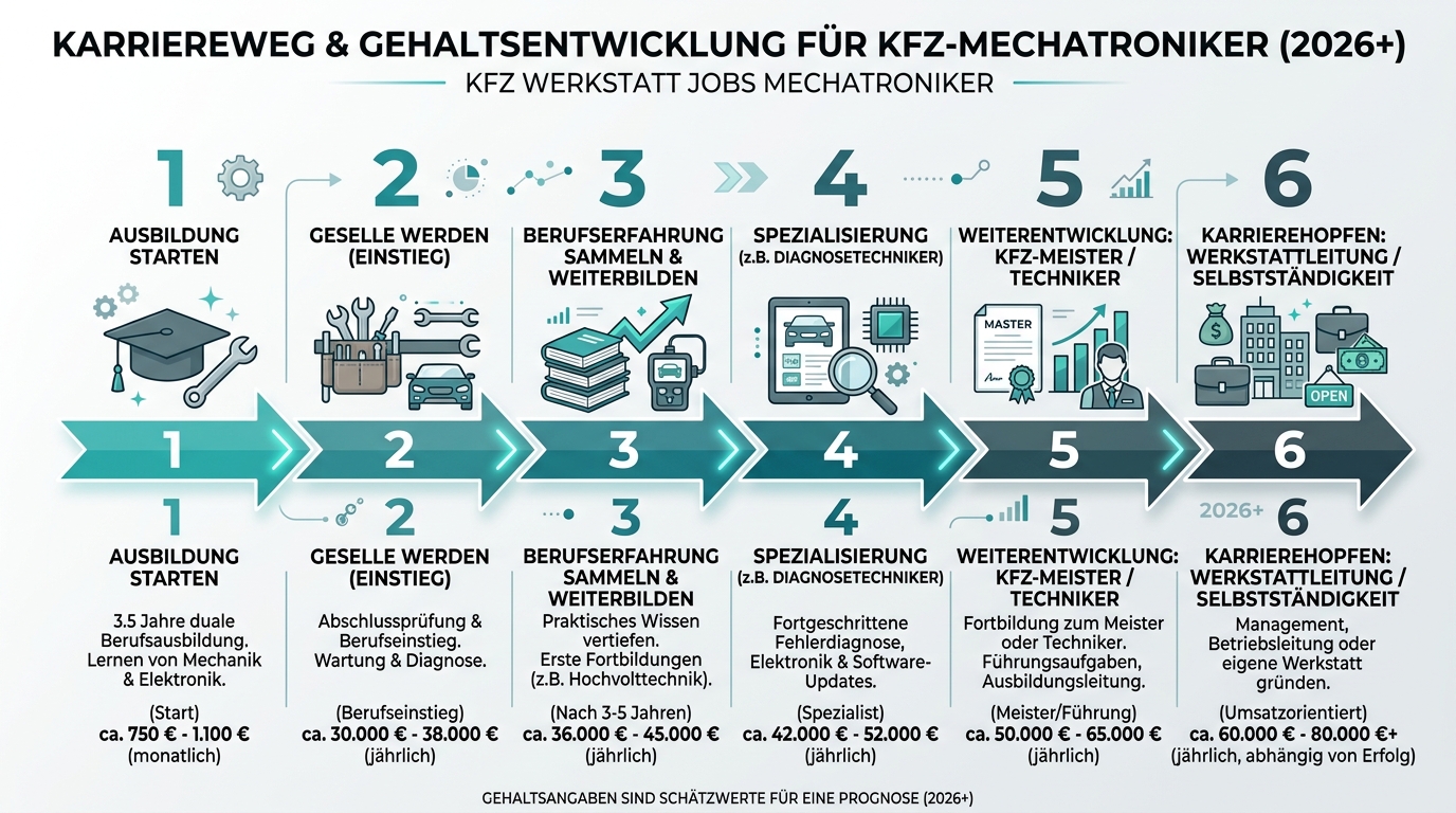 Infografik: kfz werkstatt jobs mechatroniker