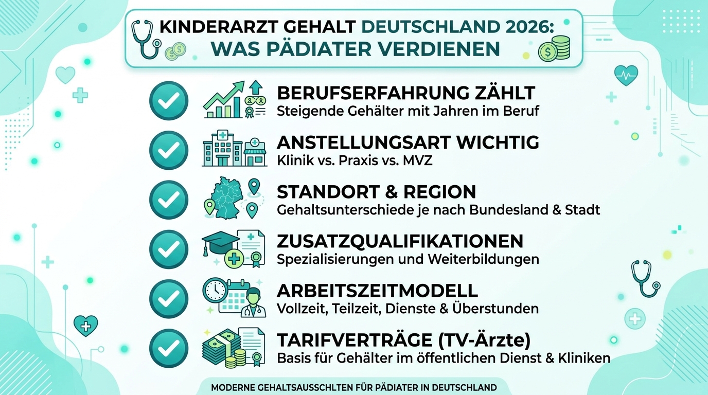Infografik: kinderarzt gehalt deutschland