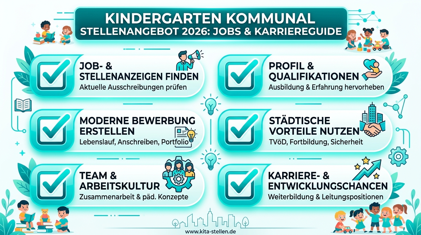 Infografik: kindergarten kommunal stellenangebot