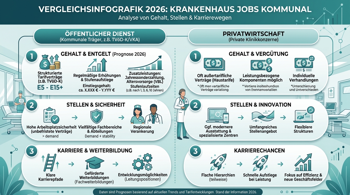 Infografik: krankenhaus jobs kommunal