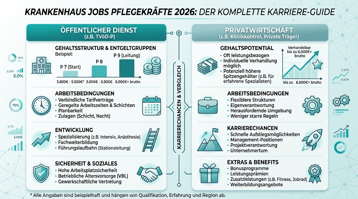 Infografik: krankenhaus jobs pflegekräfte